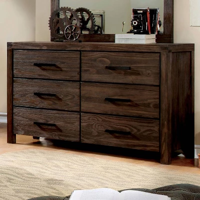 Hayes 6 Drawer Dresser Light Brown/Dark Gray - HOMES: Inside + Out 5 Hayes 6 Drawer Dresser Light Brown/Dark Gray - HOMES: Inside + Out - Image 3