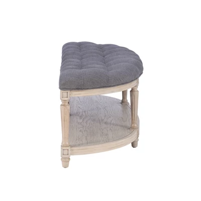 Covil Demilune Bench Charcoal - Powell Company 5 Covil Demilune Bench Charcoal - Powell Company - Image 3