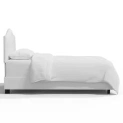 Full Janeth Curved Bed Velvet White - Skyline Furniture -Furniture Store GUEST 3a843c48 a507 4284 8891 e94817f01d82