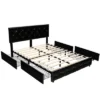 Costway Upholstered Platform Bed W/ 4 Drawers PU Leather Button Tufted Headboard -Furniture Store GUEST 3b0976bd 25dc 4b3c 8038 6a1c284b4d43