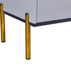 Contemporary Dressing Table With LED Lights And Marble Top, Gray - ModernLuxe -Furniture Store GUEST 3b2403d6 654e 4026 a834 52bc654b443e