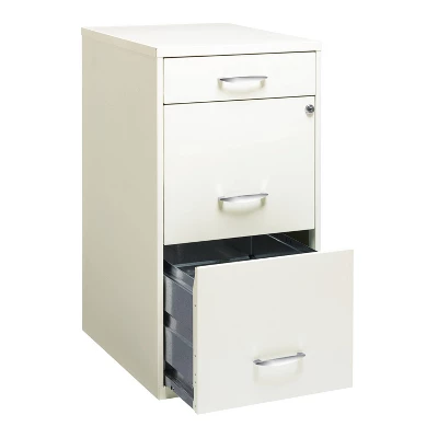 Space Solutions 3 Drawer Letter Width Vertical File Cabinet With Pencil Drawer Pearl White 6 Space Solutions 3 Drawer Letter Width Vertical File Cabinet With Pencil Drawer Pearl White - Image 4