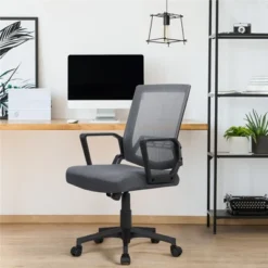 New Arrival 17 Yaheetech Adjustable Mid-Back Office Chair Computer Chair With Wheels