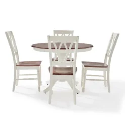 5pc Shelby Round Dining Set With 4 Chairs Distressed White - Crosley -Furniture Store GUEST 3c1235e5 757d 4797 9e38 254e98a15e99