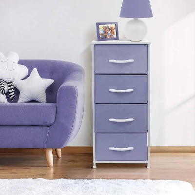 Sorbus Nightstand With Drawers For Home Bedroom Etc Purple 4 Sorbus Nightstand With Drawers For Home Bedroom Etc Purple - Image 2