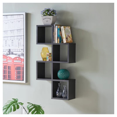 30" X 15.25" Cubby Chessboard Wall Shelf - Danya B. 6 30" X 15.25" Cubby Chessboard Wall Shelf - Danya B. - Image 4