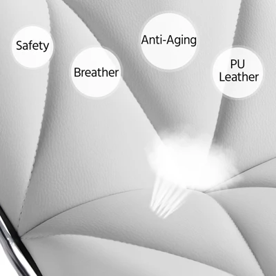 Yaheetech 2pcs Height Adjustable PU Leather Upholstered Swivel Bar Stool Chairs 6 Yaheetech 2pcs Height Adjustable PU Leather Upholstered Swivel Bar Stool Chairs - Image 4