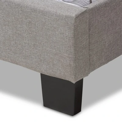 Cassandra Modern And Contemporary Fabric Upholstered Bed - Baxton Studio 6 Cassandra Modern And Contemporary Fabric Upholstered Bed - Baxton Studio - Image 4