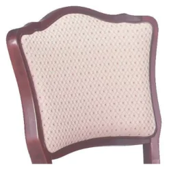Set Of 2 French Upholstered Back Folding Chair Cherry - Stakmore