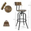 Costway Set Of 4 Industrial Bar Stool Adjustable Swivel Counter-Height Dining Side Chair -Furniture Store GUEST 3ee6dd37 edb8 4697 826b d5b398e7b187