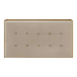 Ervyn Gold Finish Velvet Button Tufted Cocktail Ottoman - Inspire Q -Furniture Store GUEST 3f825514 3396 46eb 9dc9 b6270730fa78