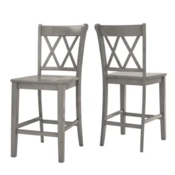 2pk 24" South Hill Double X Back Counter Height Barstools - Inspire Q -Furniture Store GUEST 40440e79 8a1e 46d8 a3c5 ae0c17a982f2