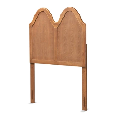 Tobin Vintage Wood Arched Headboard Walnut - Baxton Studio 6 Tobin Vintage Wood Arched Headboard Walnut - Baxton Studio - Image 4