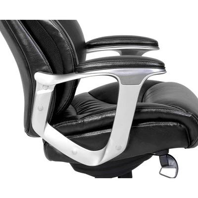 Cantania Executive Bonded Leather Office Chair With Air Technology Black - La-Z-Boy 3 Cantania Executive Bonded Leather Office Chair With Air Technology Black - La-Z-Boy