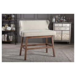 Gradisca Modern And Contemporary Fabric Button Tufted Upholstered Bar Bench Banquette - Baxton Studio -Furniture Store GUEST 40bdde84 f53f 4e8b a5b9 9c9da3d09fa8