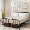 Costway Stylish Queen Size Metal Bed Frame Platform Bed Base W/ Headboard & Footboard