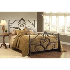 Newton Bed With Rails - Antique Brown (Queen) - Hillsdale Furniture -Furniture Store GUEST 42683562 566a 402f bbe1 9e1a3b9bffcb