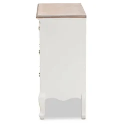 Amalie 4 Drawer Accent Dresser White/Oak - Baxton Studio -Furniture Store GUEST 432ed71a a27a 46cf 9d8e 25df9377f95b