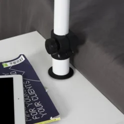 HOMCOM Modern End/Side Table For Living Room Or Bedroom With A 360° Adjustable Height Tabletop & Storage Drawers, White -Furniture Store GUEST 4356c79c c2a6 4201 8b70 11673db77092