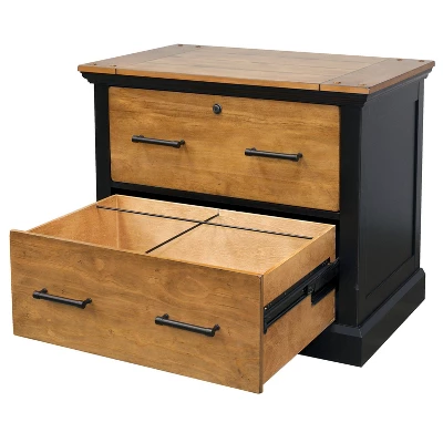 Toulouse File Cabinet Honey/Black - Martin Furniture 5 Toulouse File Cabinet Honey/Black - Martin Furniture - Image 3