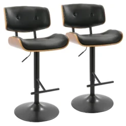 Set Of 2 Lombardi Mid-Century Modern Adjustable Counter Height Barstool - Lumisource -Furniture Store GUEST 43bd4a09 2bd8 446f 9a9b 3eb392ceab96