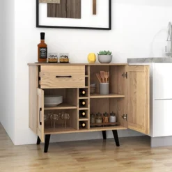 Costway 2-Door Wine Bar Cabinet Kitchen Sideboard Buffet With Drawer & Adjustable Shelves -Furniture Store GUEST 446bbcb4 20d2 4d46 ab73 6a24757e5982