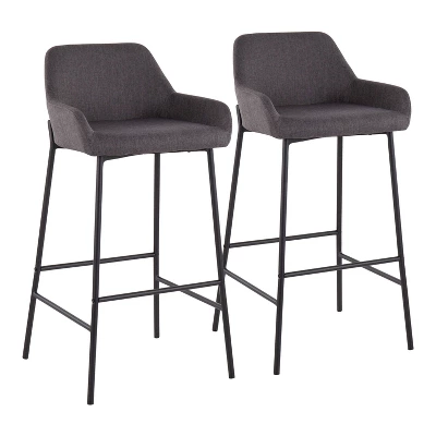 Set Of 2 Daniella Metal Polyester Barstool - LumiSource 11 Set Of 2 Daniella Metal Polyester Barstool - LumiSource - Image 9