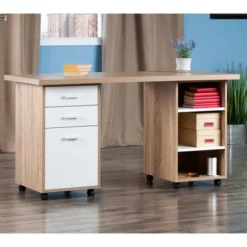3pc Kenner Set Modular Desk With 2 Drawer & 3 Shelves Reclaimed Wood - Winsome 35 3pc Kenner Set Modular Desk With 2 Drawer & 3 Shelves Reclaimed Wood - Winsome -Furniture Store GUEST 44deca05 14d2 4eb7 9f95 3b585d3582c3
