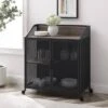 Urban Industrial Metal Mesh Bar Cart With Wheels - Saracina Home -Furniture Store GUEST 451ccf98 502b 4b35 ba2d 9fb5a82ce3e5