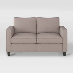 Georgia Fabric Loveseat Taupe - CorLiving