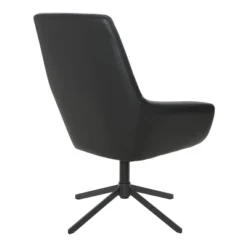 Tubby Chair With Black Base Faux Leather Black - OSP Home Furnishings -Furniture Store GUEST 4573f769 a4ed 4c60 8203 b4fa469de3f1