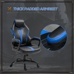 Vinsetto Racing Style Gaming Chair Ergonomic High Back Computer Office Chair PU Leather With 360° Swivel Rocking Adjustable Height Padded Armrest -Furniture Store GUEST 46323214 18ce 4c04 ba96 fcaede6b980c