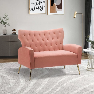 Brion 48" Contemporary Wingback Design Loveseat | KARAT HOME 14 Brion 48" Contemporary Wingback Design Loveseat | KARAT HOME - Image 12