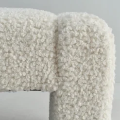 Kaia 47" Minimalist Aesthetic Look Teddy Waterfall Upholstered Bench-The Pop Maison -Furniture Store GUEST 47447047 3ebf 4698 828e 032437ce5322