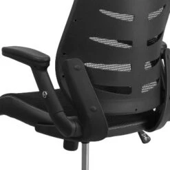 Emma And Oliver High Back Black Mesh Swivel Ergonomic Office Chair With Adjustable Flip-Up Arms -Furniture Store GUEST 47dba6dd 3b09 487c 86a0 d3b4bd52bc09