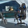 Costway X-Shaped Gaming Desk & Racing Style Massage Chair Set Home Office Black+White/Blue/Grey/Red -Furniture Store GUEST 4876fbff 9298 4cda 8535 09c6cb72b558