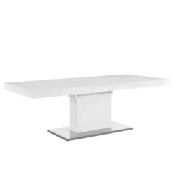 Vector Extendable Dining Table White Silver - Modway 10 Vector Extendable Dining Table White Silver - Modway -Furniture Store GUEST 48942bf2 2d48 4f04 8e0b de48b26f1de7