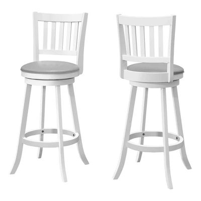 2pk 44" Upholstered Slat Back Swivel Bar Height Barstools - EveryRoom 7 2pk 44" Upholstered Slat Back Swivel Bar Height Barstools - EveryRoom - Image 5