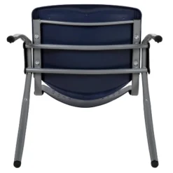 Emma And Oliver Home And Office Navy Plastic Stack Chair With Perforated Back - Guest Chair -Furniture Store GUEST 490fc410 0751 4342 93ba ee5565adc423