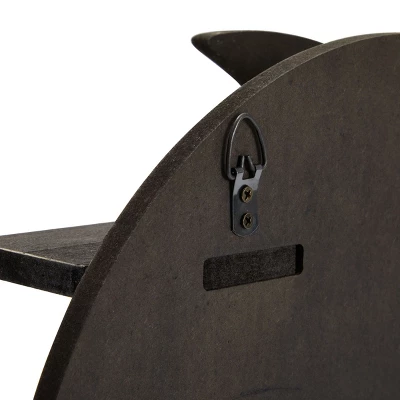 Farmlyn Creek Wooden Crescent Moon Wall Shelf, Rustic Wall Home Decor For Crystals & Essential Oils, Black, 12 X 12 X 3 In 5 Farmlyn Creek Wooden Crescent Moon Wall Shelf, Rustic Wall Home Decor For Crystals & Essential Oils, Black, 12 X 12 X 3 In - Image 3