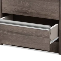 Gallia Modern And Contemporary Oak Finished 2 Drawer Nightstand Brown - Baxton Studio -Furniture Store GUEST 4a3ddb33 001f 4309 a8fa 9d730a91bde8