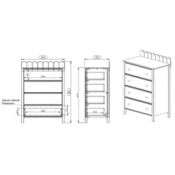 Melbourne 4 Drawer Chest White - Powell -Furniture Store GUEST 4a612b2c e870 4941 b6d8 2eb20265aa09