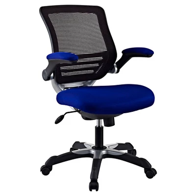 Edge Mesh Back With Leatherette Seat Office Chair - Modway 3 Edge Mesh Back With Leatherette Seat Office Chair - Modway