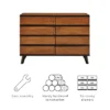 Mid-Century Modern 6 Drawer Dresser Walnut - Linon -Furniture Store GUEST 4bbbead2 bdcc 418f 99b8 c9791a4f925f