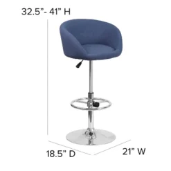 Flash Furniture Contemporary Adjustable Height Barstool With Barrel Back And Chrome Base -Furniture Store GUEST 4bc169f0 1649 444b 8cbd ae20597f807c
