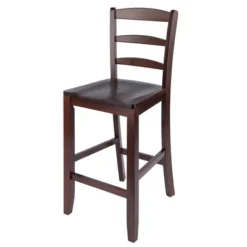 Set Of 2 Ladder Back 24" Counter Height Barstool Hardwood/Walnut - Winsome -Furniture Store GUEST 4c540b57 a7aa 4ff9 8fb4 7f3840b1f70a