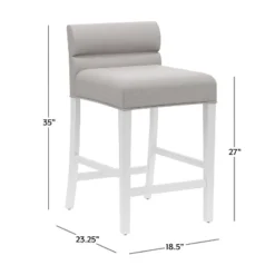 27" Desco Wood Upholstered Counter Height Barstool White - Hillsdale Furniture 16 27" Desco Wood Upholstered Counter Height Barstool White - Hillsdale Furniture -Furniture Store GUEST 4c62012d 3d3a 4bd4 a3de 044277e6af30