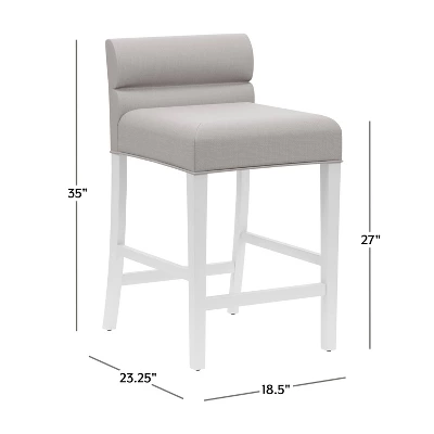 27" Desco Wood Upholstered Counter Height Barstool White - Hillsdale Furniture 5 27" Desco Wood Upholstered Counter Height Barstool White - Hillsdale Furniture - Image 3