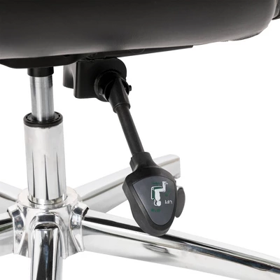 Mid-Century Modern Air Leatherette Adjustable Swivel High Back Office Chair - Glitzhome 8 Mid-Century Modern Air Leatherette Adjustable Swivel High Back Office Chair - Glitzhome - Image 6