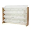 Journey Extra Large Toy Storage Organizer With 20 Storage Bins Natural/White - Humble Crew